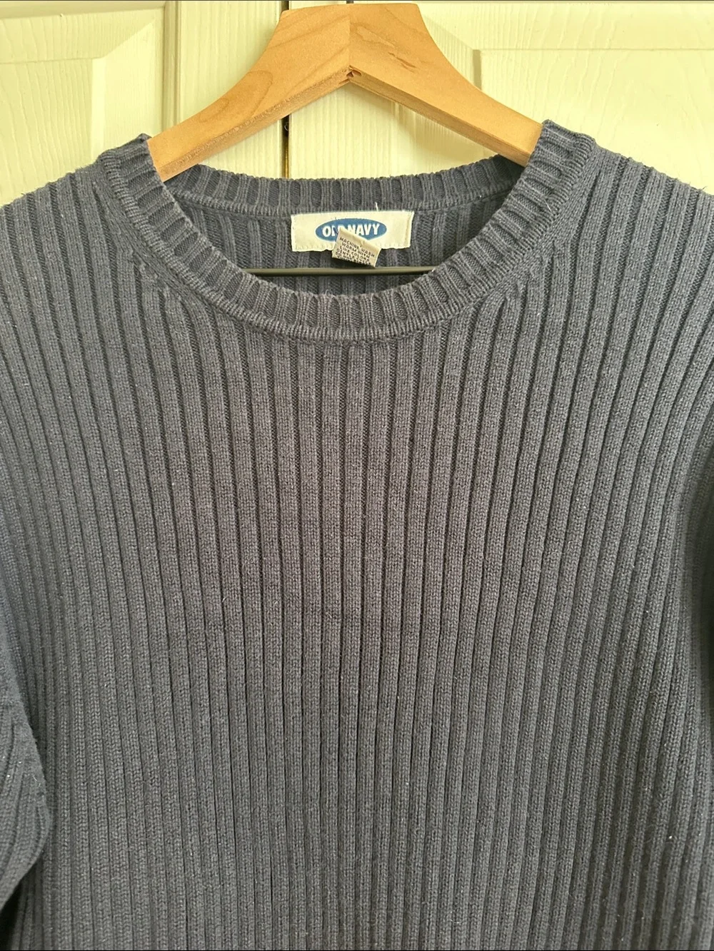 Old Navy Men's Dark Navy Ribbed Crewneck Sweater Size Large